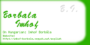 borbala imhof business card